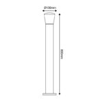 ^E27 POST LUMINAIRE 230V AC DARK GREY IP54 MAX.40W - Image 2
