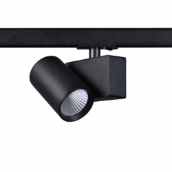 SAND BLACK LED TRACK LUMINAIRE 20W 4000K 1-PHASE 38° 2400LM 230V AC Ra80 5YRS