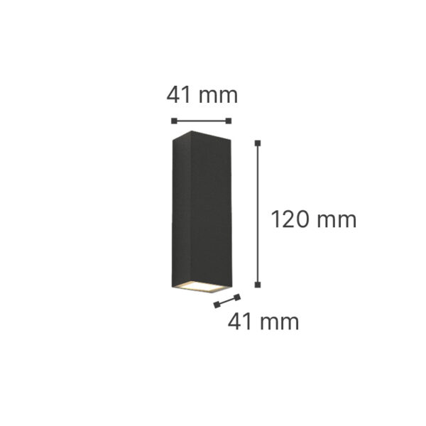 it-Lighting Lanier LED 5W 3000K Outdoor Up-Down Adjustable Wall Lamp Anthracite D:12cmx4.1cm (80201041) - Image 6