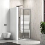 Καμπίνα σπαστή από τοίχο σε τοίχο με σεριγραφάτο κρύσταλλο M4S Cromo KARAG 81x180cm