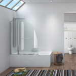 Καμπίνα μπανιέρας ανοιγόμενη με διάφανο κρύσταλλο M 9A Cromo KARAG 120x140cm