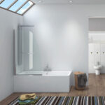 Καμπίνα μπανιέρας ανοιγόμενη με διάφανο κρύσταλλο M 9 Cromo KARAG 85x140cm