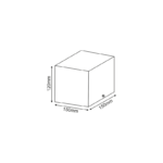 ^  ΣΠΟΤ ΟΡΟΦΗΣ AR111 ΜΟΝΟ ΜΑΥΡΟ 150x150x120 - Image 2