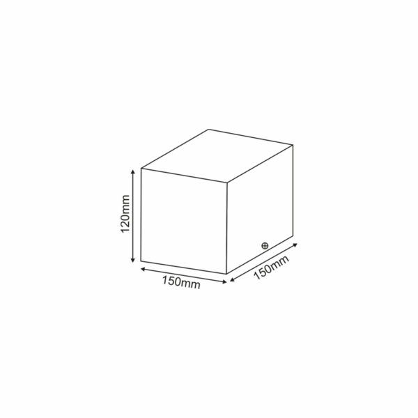 ^  ΣΠΟΤ ΟΡΟΦΗΣ AR111 ΜΟΝΟ ΜΑΥΡΟ 150x150x120 - Image 2