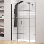 Καμπίνα από τοίχο σε τοίχο με frame κρύσταλλο NERO 5 PORTA Black KARAG 154x200cm (80cm σταθερό)