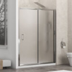 Καμπίνα από τοίχο σε τοίχο με fabric κρύσταλλο NEW FLORA 500 Cromo KARAG 120x180cm