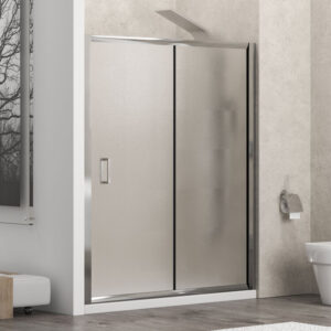 Καμπίνα από τοίχο σε τοίχο με fabric κρύσταλλο NEW FLORA 500 Cromo KARAG 130x180cm