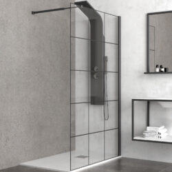 Σταθερό κρύσταλλο frame FREE Black KARAG 30x200cm