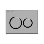 Πλακέτα καζανακίου διπλής λειτουργίας OLIMPOS Gun Metal O230-030 KARAG