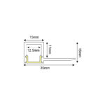 LING ONE SIDE TRIMLESS ΠΡΟΦΙΛ ΑΛΟΥΜΙΝΙΟΥ ΜΕ ΟΠΑΛ PC ΚΑΛΛΥΜΑ 2m/pc - Image 2