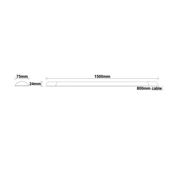 LED LINEAR LUMINAIRE 43W 4200LM 6000K 120° 230V AC IP40 Ra>80 30.000HRS 1500mm - Image 2