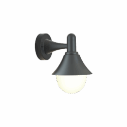 it-Lighting Rabun 1xE27 Outdoor Wall Lamp Black D:24.5cmx23.5cm (80202514)