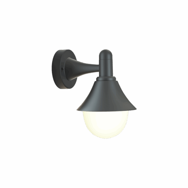 it-Lighting Rabun 1xE27 Outdoor Wall Lamp Black D:24.5cmx23.5cm (80202514)