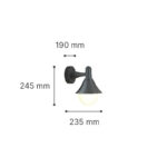 it-Lighting Rabun 1xE27 Outdoor Wall Lamp White D:24.5cmx23.5cm (80202524) - Image 3