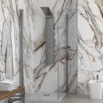 Σταθερό διαχωριστικό ντουζιέρας με διάφανο κρύσταλλο S 28F ALTO Cromo KARAG 100x200cm