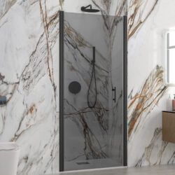 Καμπίνα από τοίχο σε τοίχο με fume κρύσταλλο S 28 ALTO PORTA Black KARAG 95x200cm