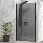 Καμπίνα από τοίχο σε τοίχο με fume κρύσταλλο S 28 ALTO SALLON Black KARAG 105x200cm