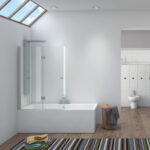 Καμπίνα μπανιέρας με διάφανο κρύσταλλο S 7 VASCA Cromo KARAG 80x140cm