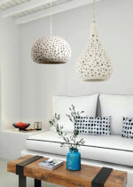 InLight Κρεμαστό φωτιστικό λευκό από γύψο 1XE27 D:28cm (4472) - Image 4