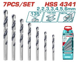 TOTAL ΕΠΑΓΓ. ΣΕΤ ΤΡΥΠΑΝΙΑ HSS DIN4341 7ΤΕΜ (TACSD0075)