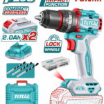 TOTAL ΕΠΑΓΓ. ΔΡΑΠ/ΒΙΔΟ ΚΡΟΥΣΤΙΚΟ ΜΠΑΤ. Li-ion 20V / 2Ah / 76Nm / 2 ΜΠΑΤ BL Motor (TIDLI20768E)