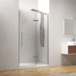 Καμπίνα από τοίχο σε τοίχο με διάφανο κρύσταλλο TINOS 400 Cromo KARAG 140x200cm
