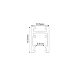 ΜΙΝΙ ΜΑΓΝΗΤΙΚΗ ΡΑΓΑ ΟΡΟΦΗΣ/ΚΡΕΜΑΣΤΗ 24V DC 1Μ ΜΑΥΡΗ - Image 2