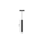 Inlight Κρεμαστό Φωτιστικό LED 6W 3CCT για Ultra-Thin μαγνητική ράγα σε μαύρη απόχρωση D:3X30cm (TMU0210-Black) - Image 2