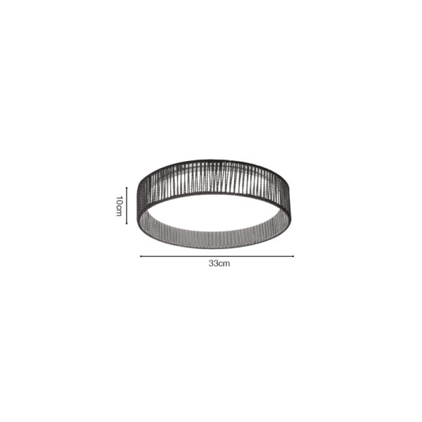 Inlight Πλαφονιέρα οροφής LED 24W 3CCT (by switch on base) από σχοινί και ακρυλικό D:33cm (42039-C) - Image 2