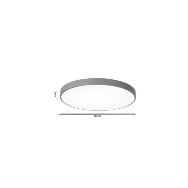 InLight Πλαφονιέρα οροφής LED 20W 3CCT (by switch on base) από μαύρο μέταλλο και ακρυλικό D:30cm (42035-D-Black) - Image 2