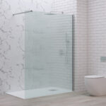 Σταθερό διαχωριστικό ντουζιέρας με flute κρύσταλλο WALKIN 1 Cromo KARAG 140x200cm