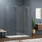 Σταθερά διαχωριστικά ντουζιέρας με διάφανο κρύσταλλο WALKIN 2 Cromo KARAG 60x200cm