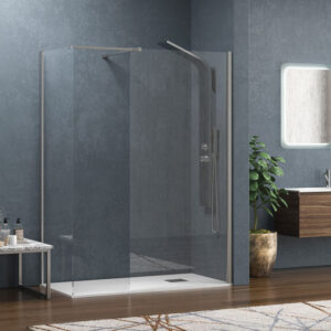 Σταθερά διαχωριστικά ντουζιέρας με διάφανο κρύσταλλο WALKIN 2 Cromo KARAG 80x200cm