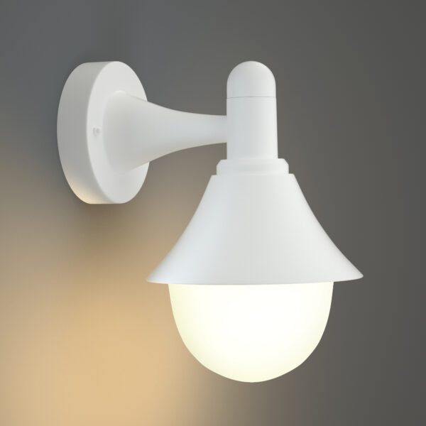 it-Lighting Rabun 1xE27 Outdoor Wall Lamp White D:24.5cmx23.5cm (80202524) - Image 2