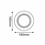 ^  ΣΠΟΤ AR111 XMC ΜΟΝΟ ΜΑΥΡΟ ΣΤΡΟΓΓΥΛΟ Φ180 - Image 2