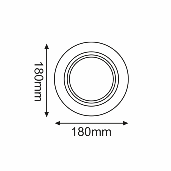 ^  ΣΠΟΤ AR111 XMC ΜΟΝΟ ΜΑΥΡΟ ΣΤΡΟΓΓΥΛΟ Φ180 - Image 2