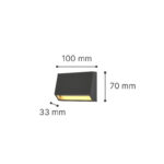 it-Lighting Blue LED 3W 3CCT Outdoor Wall Lamp Anthracite D:16cmx7cm (80202240) - Image 3