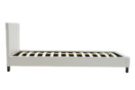 Κρεβάτι Nevil pakoworld 100x200 PU χρώμα λευκό ματ - Image 3