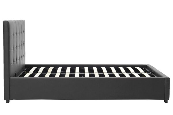 Κρεβάτι Roi pakoworld 160x200 PU μαύρο ματ + αποθηκευτικό χώρο - Image 5