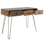 Κονσόλα Boho pakoworld καρυδί με μεταλλικά πόδια 100x50,5x74,5εκ - Image 4