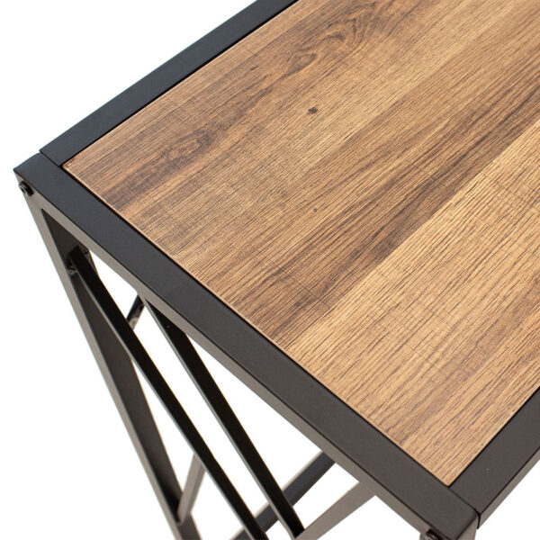 Κονσόλα Ivy pakoworld χρώμα καρυδί-μαύρο 120x35x75εκ - Image 5