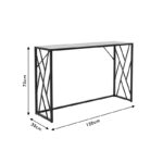 Κονσόλα Ivy pakoworld χρώμα καρυδί-μαύρο 120x35x75εκ - Image 6
