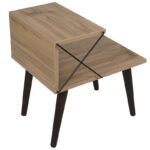 Βοηθητικό τραπέζι-κομοδίνο Gather pakoworld sonoma-καρυδί 50x40x55εκ - Image 5