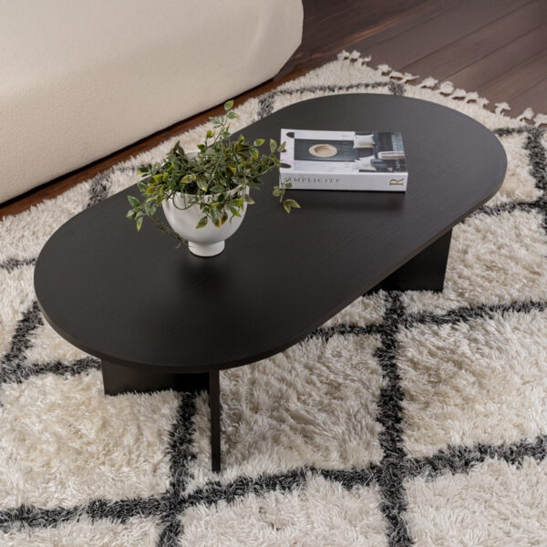 Τραπέζι σαλονιού Tabletod pakoworld σε μαύρη απόχρωση 119x60x40εκ - Image 3