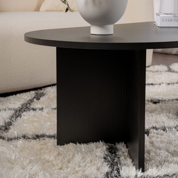 Τραπέζι σαλονιού Tabletod pakoworld σε μαύρη απόχρωση 119x60x40εκ - Image 4