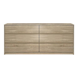 Συρταριέρα Kuanger pakoworld mdf σε φυσική απόχρωση 120x40x70εκ