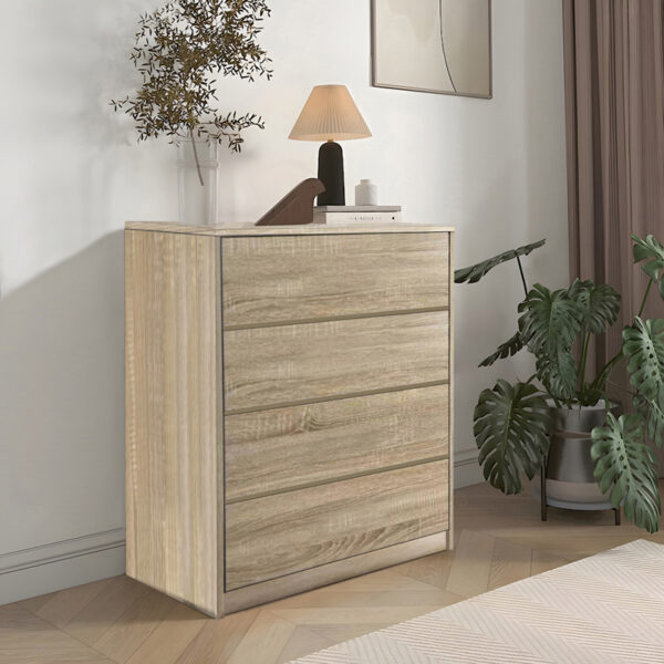 Συρταριέρα Kuanger pakoworld mdf σε φυσική απόχρωση 80x40x80εκ - Image 2