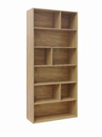 Βιβλιοθήκη Evergin pakoworld mdf σε oak απόχρωση 80x30x180εκ - Image 2