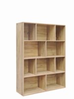 Βιβλιοθήκη Evergin pakoworld mdf σε oak απόχρωση 100x30x135εκ - Image 2