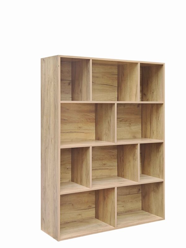 Βιβλιοθήκη Evergin pakoworld mdf σε oak απόχρωση 100x30x135εκ - Image 2